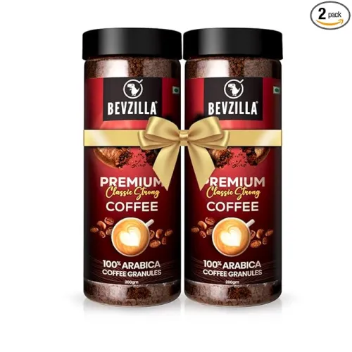 Image of Bevzilla 400 Gram (200 Gm Pack of 2) 100% Arabica Instant Classic Strong Coffee