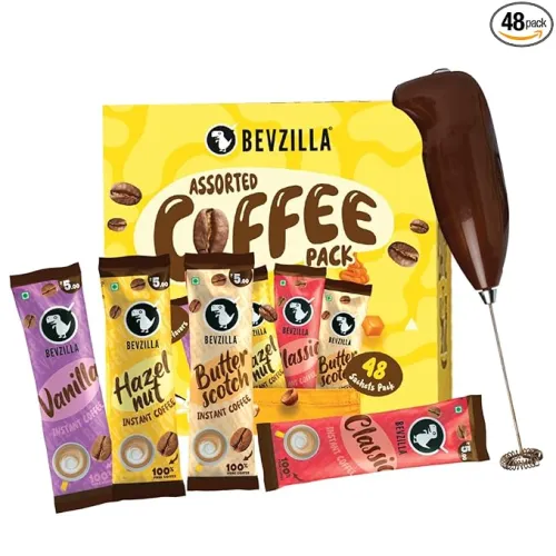 Image of Bevzilla 48 Flavoured Coffee Sachets With Frother (48X2 Gram)