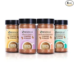 Bevzilla 75 Grams X 4 Flavoured Instant Coffee Powder