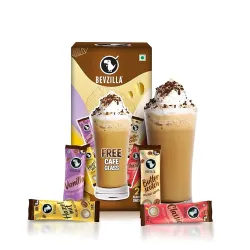 Bevzilla Flavoured Coffee Gift Box (25 Sachets + Premium Glass)