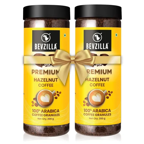 Image of Bevzilla Instant Coffee Hazelnut (400g, Pack of 2)