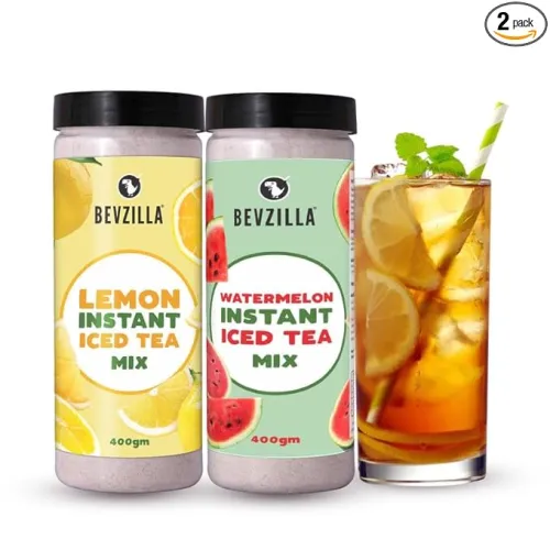 Image of Bevzilla Watermelon & Lemon Instant Ice Tea Powder - 400g x 2