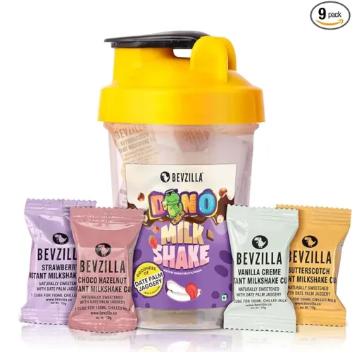 Image of Bevzilla Instant Milkshake Cubes & Bottle Pack With 8 Milkshake Cubes