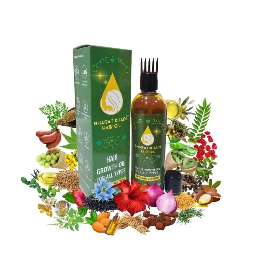 Image of Bharat Khadi Hair Growth Oil for Men & Women, 200ml