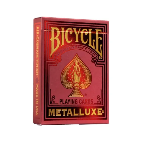 Image of Bicycle Metalluxe Red Playing Card Game 