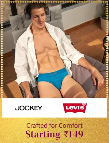 Image of Big Fashion Festival live now get Min. 60% off on LEVIS and JOCKEY Starts From ₹149