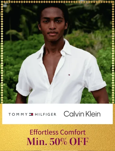 Image of **Big Fashion Festival live now get Min. 50% off+ Extra 10% Off with Coupon and Bank Offers on CALVIN KLEIN and TOMMY
