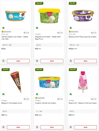 Image of BigBasket Loot : Search Hangyo Ice Cream