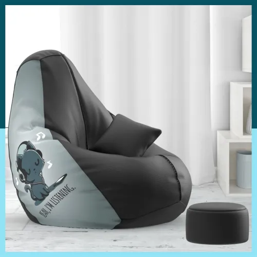 Image of Biggie Bean Bag Biggiebean 4XL Bean Bag Chair with Beans Filled - Bean Bag Sofa