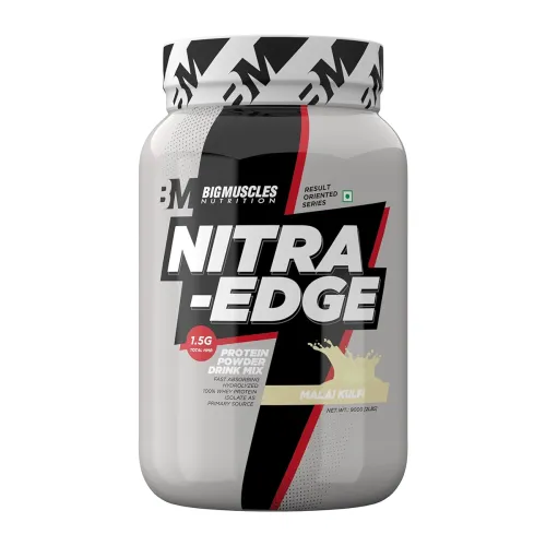 Image of Bigmuscles Nutrition Nitra Edge Isolate Whey Protein [ 2lbs, Malai Kulfi] | 32g Protein | 13.5g EAA |