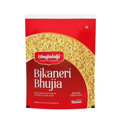 Image of Bikaneri Bhujia (pack of 1) 1kg Rajasthani Bhujia Namkeen with Dew beans,gram flour and indian Spices |