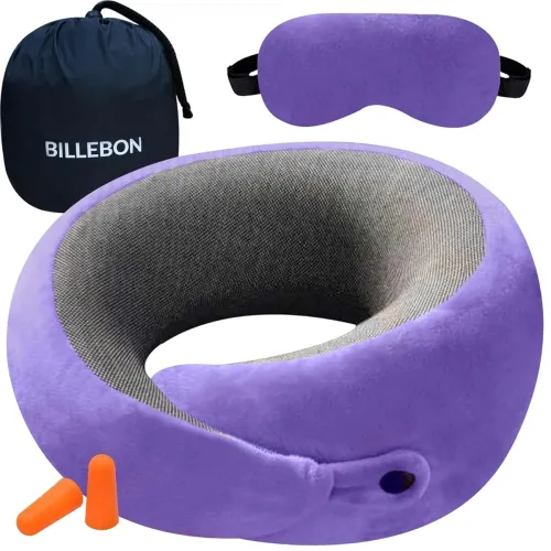 Image of Billebon Ultrasoft Memory Foam Travel Pillow Set