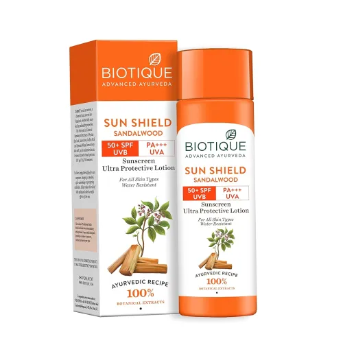 Image of Biotique Bio Sandalwood Sunscreen Ultra Soothing Face Lotion, SPF 50+