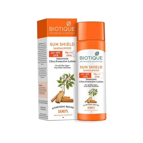 Image of Biotique Bio Sandalwood Sunscreen Ultra Soothing Face Lotion For All Skin Types| 120ml