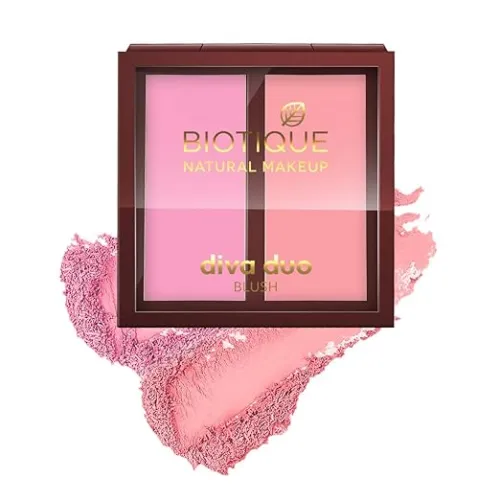 Image of Biotique Natural Makeup Diva Duo Blush, Sassy N Spicy, 9g