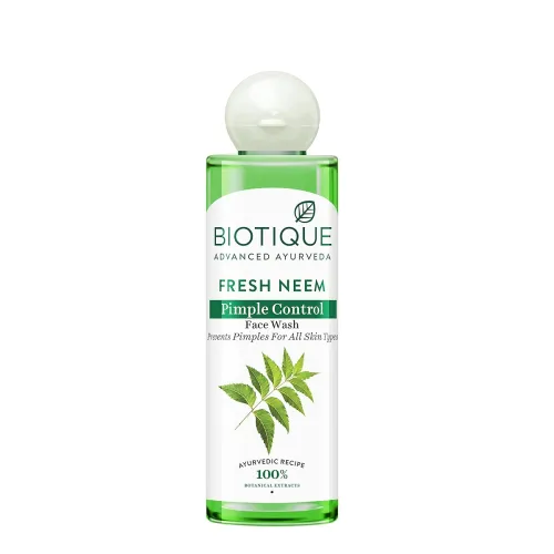 Image of Biotique Fresh Neem Pimple Control Face Wash| Ayurvedic and Organically Pure| Prevents Pimples |100% Botanical Extracts|
