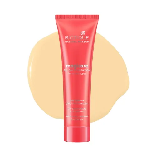 Image of Biotique Magicare Full Coverage Foundation 30ml (Seashell) 