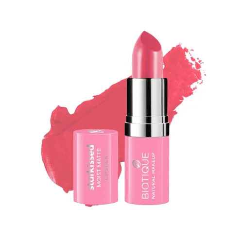 Image of Biotique Natural Makeup Starkissed Moist Matte Lipstick, Cover Girl