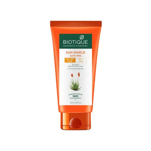 Image of Biotique Sun Shield Aloe Vera 30+ SPF UVB Sunscreen 150ml