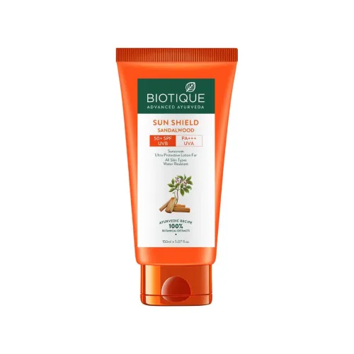 Image of Biotique Bio Sandalwood Sunscreen 50+ Lotion 150ml