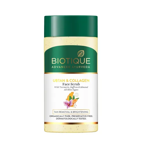 Image of Biotique Ubtan & Collagen Tan Removal Face Scrub 25ml