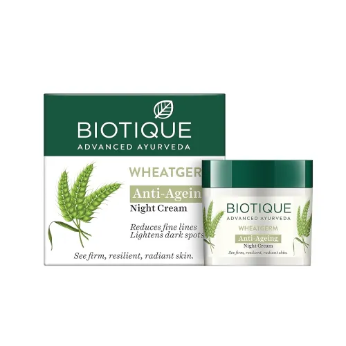 Image of Biotique Wheat Germ Anti- Ageing Night Cream 50g