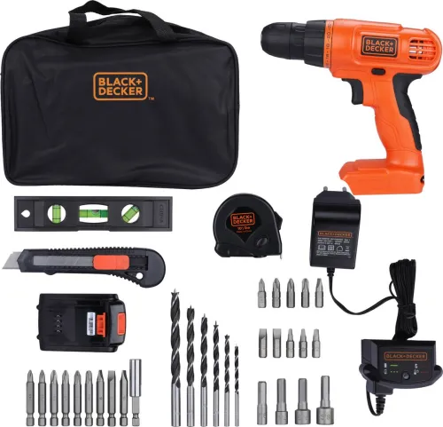 Image of BLACK+DECKER BDCD120VA-IN Power & Hand Tool Kit  (34 Tools)