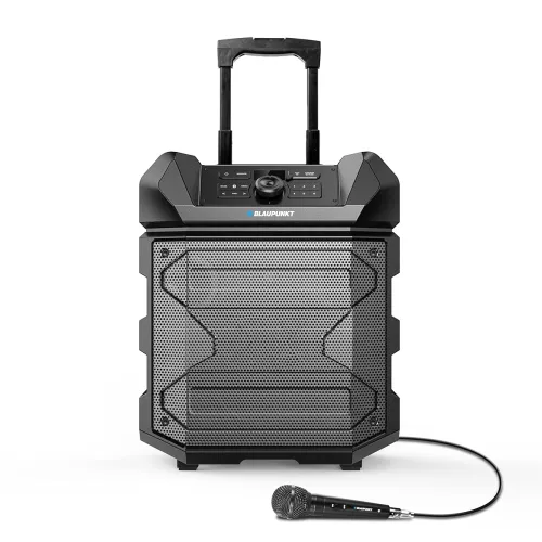 Image of Blaupunkt Rock & ROLL PS150 100W Party Speaker (Karaoke, 4500mAh, Wheels) 