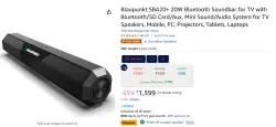 Blaupunkt SBA20+ 20W Bluetooth Soundbar