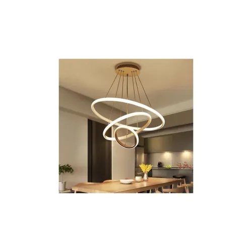 Image of blissbells Modern Double 3 Ring LED Chandelier Lamp