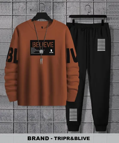 Image of BLIVE Printed Men Track Suit