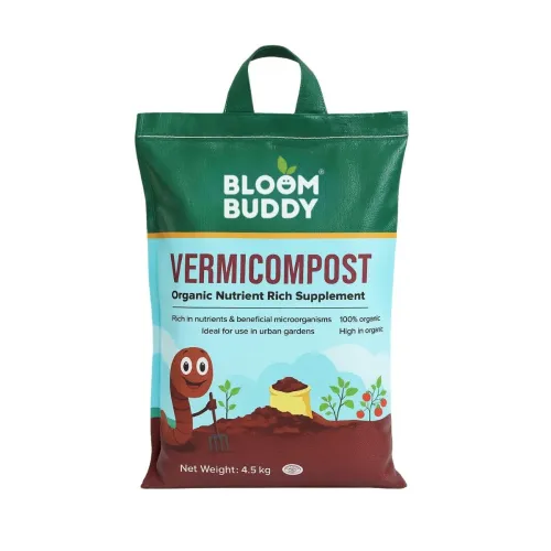 Image of Bloombuddy Organic Vermicompost Fertilizer Manure for plants 4.5 Kg, Pack of 1
