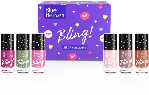 Image of BLUE HEAVEN Bling Nail Polish Combo