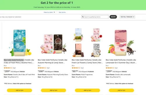 Image of Blur India Solid Perfumes Best offer for Get 2 for the price of 1