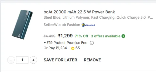 Image of boAt 20000mAh 22.5 W Power Bank 