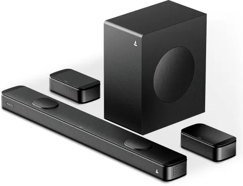 Image of boAt Aavante Prime 5.1.2 5050DA, Dolby Atmos, Wireless Satellites, Remote Control 550 W Bluetooth Soundbar (Premium Bla