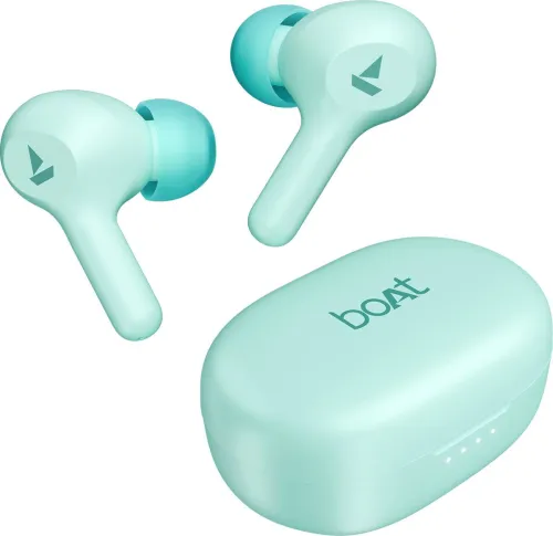 Image of boAt Airdopes 71 w/ 40 HRS Playback, ENx Technology & Beast Mode Bluetooth  (Aqua Blue, True Wireless)