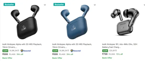 Image of boAt Earbuds Minimum 60% Discount