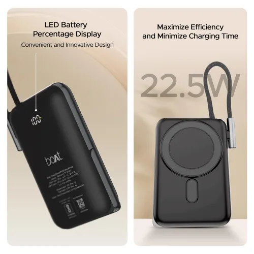 Image of boAt Energyshroom PB330 10000mAh Magnetic Wireless Power Bank