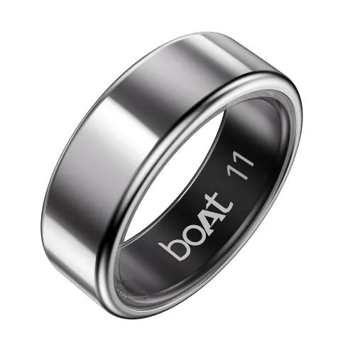 Image of boAt New Launch SmartRing Active Plus, Auto Heart Rate, Sleep, SpO2, Stress & Skin Temperature Monitor, Stainless-Steel 