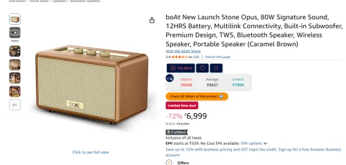 Image of boAt New Launch Stone Opus Speaker