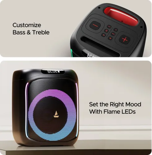 Image of boAt PartyPal 185 with Signature Sound & Up to 6 hrs Playtime 50 W Bluetooth Party Speaker