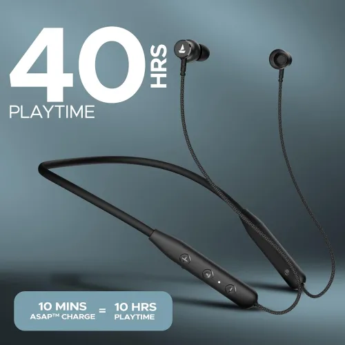 Image of boAt Rockerz 110/Rockerz 109 Wireless in Ear Neckband with Up to 60 hrs Playtime