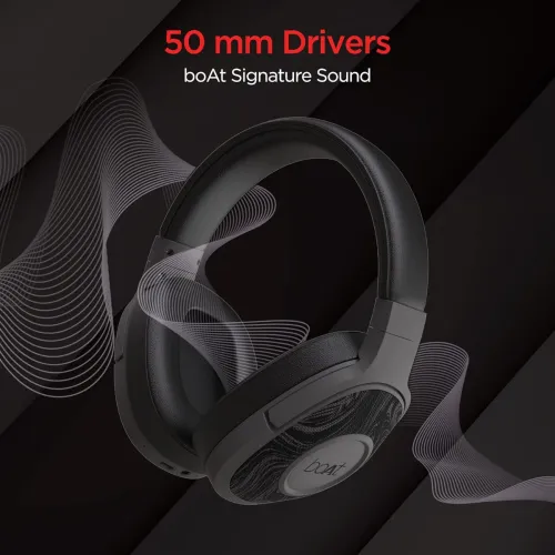 Image of boAt Rockerz 550 Over Ear Bluetooth Headphones with Upto 20 Hours Playback,