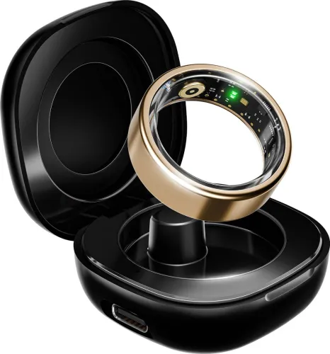 Image of boAt Smart Ring (Size 9, Rose Gold) w/ Charging Case