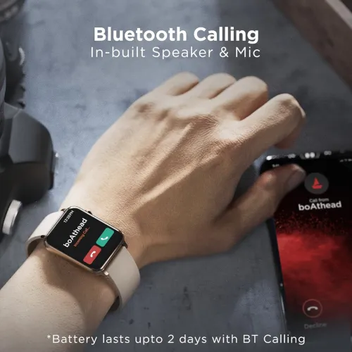 Image of boAt Wave Call Smart Watch w/Bluetooth Calling, 1.69\' (4.2 cm) HD Display w/ 550 NITS & 70% Color Gamut