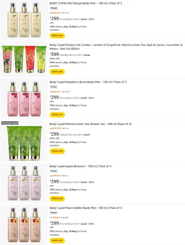 Image of Body Cupid beauty products flat 90% Discount 