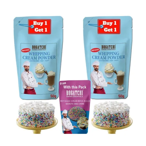 Image of BOGATCHI Whipping Cream Powder (50g) Colorful Balls (25g)