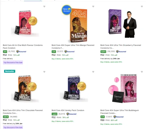 Image of Bold Care Condoms Loot | Condoms Pack of 10 * 3Pcs @ ₹104