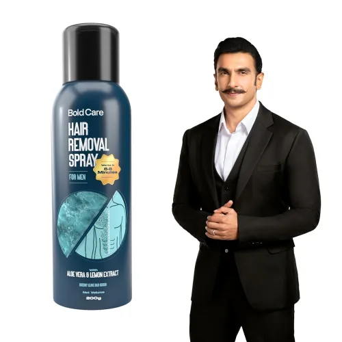 Image of Bold Care Hair Removal spray for men 200 ml - Fast & Painless Body Hair Removal Spray for Smooth Back
